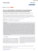 Drivers of Microbiome Composition Among Helminth Parasites Sharing the Same Insectivorous Bat Host