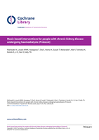 Music-based interventions for people with chronic kidney disease undergoing haemodialysis