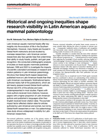 Historical and ongoing inequities shape research visibility in Latin American aquatic mammal paleontology