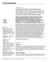 Evaluation of splenic accumulation and colocalization of immature reticulocytes and Plasmodium vivax in asymptomatic malaria: A prospective human splenectomy study