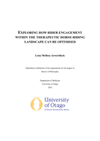 Exploring how rider engagement within the therapeutic horse-riding landscape can be optimised