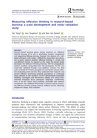 Measuring reflective thinking in research-based learning: a scale development and initial validation study