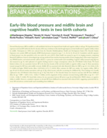 Early-life blood pressure and midlife brain and cognitive health: tests in two birth cohorts