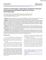 A return to normality: A descriptive qualitative interview study exploring the patient experience of gout flare resolution