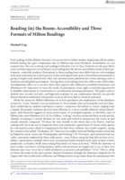 Reading (in) the Room: Accessibility and Three Formats of Milton Readings