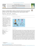 Impacts of artificial light at night on interactions between four trematode parasites and their marine invertebrate hosts: species-specific effects?