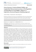 Factor Structure, Criterion-Related Validity, and Longitudinal Measurement Invariance of the Regulation of Eating Behavior Scale (REBS): A Bifactor S-1 Exploratory Structural Equation Modeling Approach