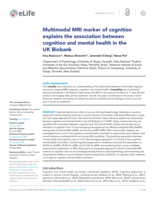 Multimodal MRI marker of cognition explains the association between cognition and mental health in the UK Biobank