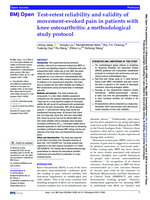 Test-retest reliability and validity of movement-evoked pain in patients with knee osteoarthritis: a methodological study protocol