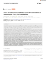 Three Decades of Enamel Matrix Derivative: From Dental Innovation to Extra‐Oral Applications