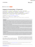 Staging in Gerodontology: A Framework
