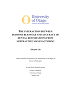 The interaction between diamond bur wear and accuracy of dental restorations from subtractive manufacturing