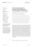 IDH-mutant gliomas in children and adolescents - from biology to clinical trials