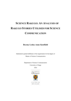 Science Rakugo: An Analysis of Rakugo Stories Utilised for Science Communication