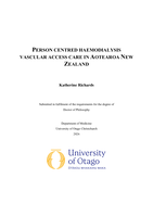 Person centered haemodialysis care in Aotearoa New Zealand