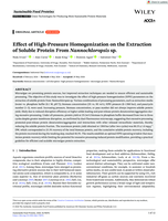 Effect of High‐Pressure Homogenization on the Extraction of Soluble Protein From Nannochloropsis sp