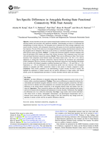 Sex-specific differences in amygdala resting-state functional connectivity with trait anxiety