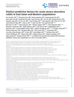 Distinct predictive factors for acute severe ulcerative colitis in East Asian and Western populations