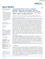 Geomagnetically Induced Currents, Transformer Harmonics, and Reactive Power Impacts: Observed Response of a Single‐Phase Transformer in New Zealand