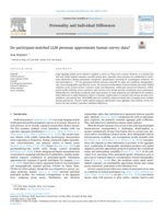 Do participant-matched LLM personas approximate human survey data?