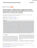 Online Pressures, Offline Impacts: Exploring the Impact of Social Media, Masculinity and Wellbeing Among Young Pacific Men in Aotearoa New Zealand