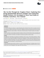 'She Got Me Through the Toughest Times': Exploring How Strong Relationships Between Families and Community Health Workers Are Developed in Three Non-Profits in Waitaha Canterbury, New Zealand
