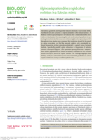 Alpine adaptation drives rapid colour evolution in a Batesian mimic