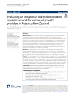 Evaluating an Indigenous-led implementation research network for community health providers in Aotearoa New Zealand