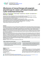 Effectiveness of manual therapy with pragmatic physiotherapy for rotator cuff-related shoulder pain: a pilot randomized clinical trial