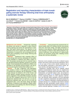 Registration and reporting characteristics of trials investigating exercise therapy following total knee arthroplasty: a systematic review
