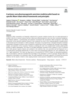 A primary care pharmacogenetic precision medicine pilot based on specific Māori tribal ethical frameworks and principles
