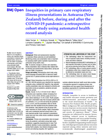 Inequities in primary care respiratory illness presentations in Aotearoa (New Zealand) before, during and after the COVID-19 pandemic: a retrospective cohort study using automated health record analysis