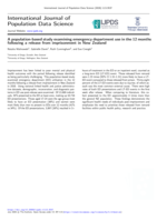 A population-based study examining emergency department use in the 12 months following a release from imprisonment in New Zealand