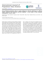 Use of linked population data to apply Indigenous identity definitions in official health statistics and estimate survival inequity: a case study in New Zealand using gastric cancer cases
