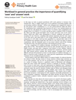 Workload in general practice: the importance of quantifying 'seen' and 'unseen' work