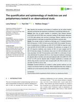The quantification and epistemology of medicines use and polypharmacy tested in an observational study