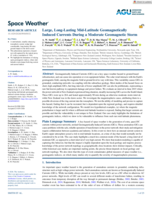 Large, Long‐Lasting Mid‐Latitude Geomagnetically Induced Currents During a Moderate Geomagnetic Storm