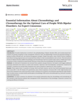 Essential Information About Chronobiology and Chronotherapy for the Optimal Care of People With Bipolar Disorders: An Expert Consensus