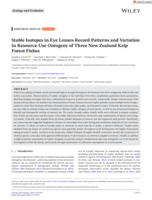 Stable Isotopes in Eye Lenses Record Patterns and Variation in Resource‐Use Ontogeny of Three New Zealand Kelp Forest Fishes