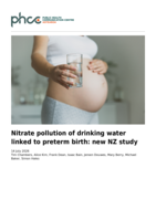Nitrate pollution of drinking water linked to preterm birth: new NZ study