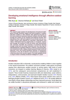 Developing emotional intelligence through affective outdoor learning