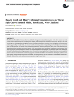 Beach Gold and Heavy Mineral Concentrates on Tiwai Spit Gravel Strand Plain, Southland, New Zealand