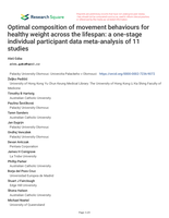 Optimal composition of movement behaviours for healthy weight across the lifespan: a one-stage individual participant data meta-analysis of 11 studies