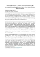 Training the trainer: A topical discussion exploring the development needs of placement supervisors in social work field education