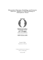Hierarchical Bayesian modelling and posterior inference applied to limb-sounding of atmospheric ozone
