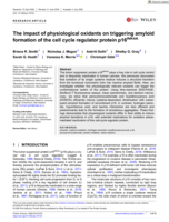 The impact of physiological oxidants on triggering amyloid formation of the cell cycle regulator protein p16INK4A