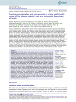 Framing nico-colonialism and nico-genocide: a critical public health review of the tobacco industry’s role as a commercial determinant of health