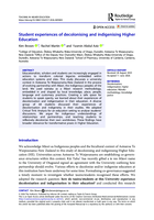 Student experiences of decolonising and indigenising Higher Education