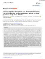 Patient‐Reported Perceptions and Barriers in Accessing Surgical Care in a Tertiary Healthcare Setting: A Cross‐Sectional Study From Pakistan