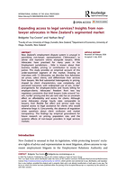 Expanding access to legal services? Insights from non-lawyer advocates in New Zealand’s segmented market